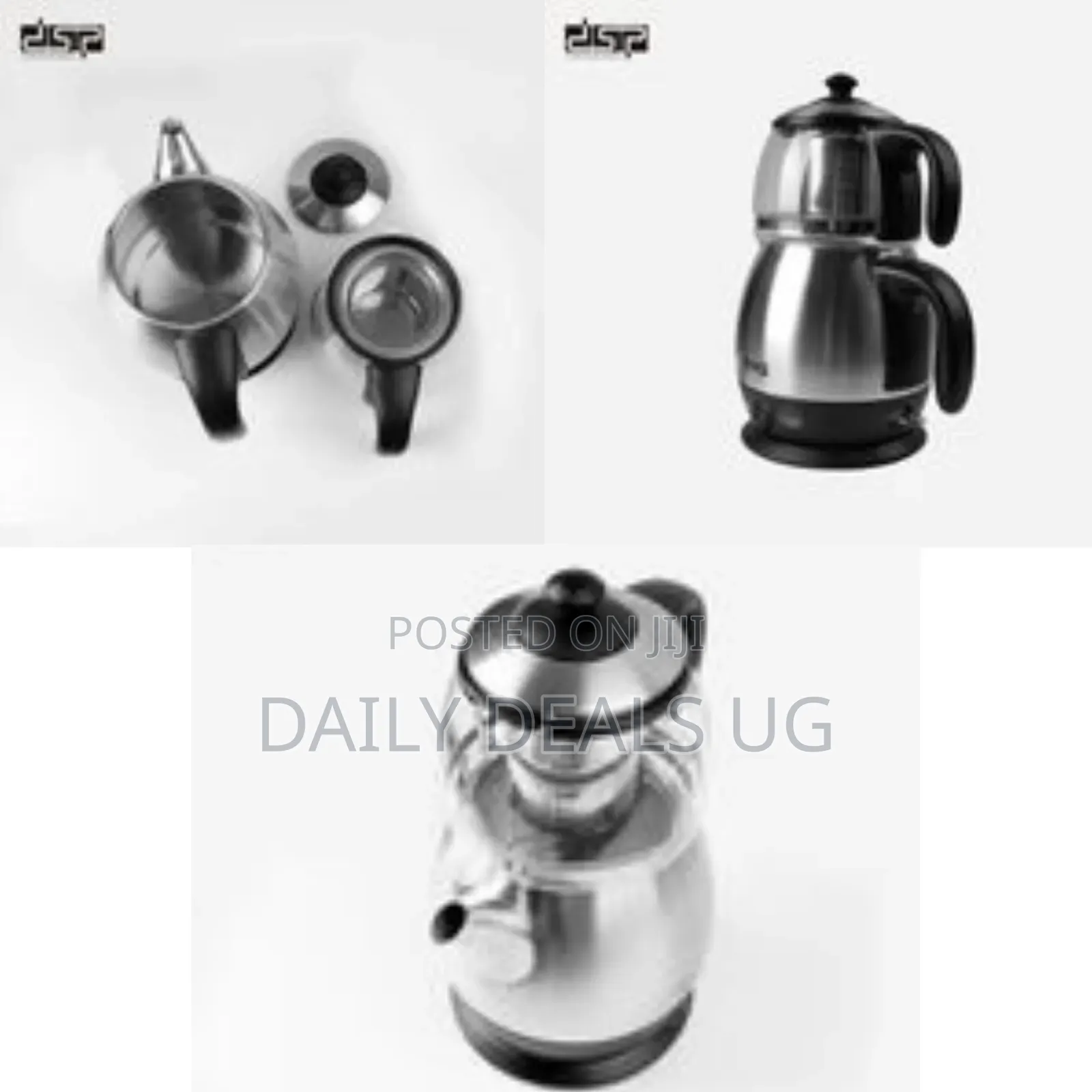 DSP Electric Kettle Coffee, Tea Maker With Filter Teapot- Black