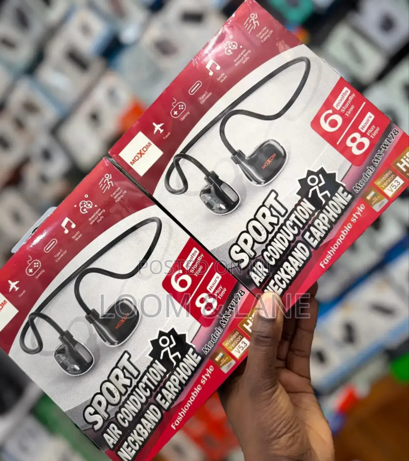 Moxom Sport Air Conduction Neckband Earphone -