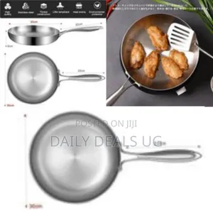 30cm Stainless Steel Uncoated Omelette Frying Pan, Frying Pan