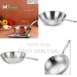 30cm Stainless Steel Wok Gas Induction Cooker Frying Saucepan