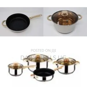 7 PCS Stainless Steel Induction Casserole Saucepans Pots Cookware Set