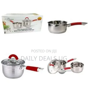 4 Pc Stainless Steel Milk Pan and Sauce Pans Set