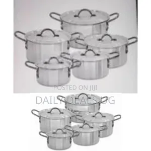10 Pieces Stainless Steel Saucepans Cookware Pots Pans- Silver