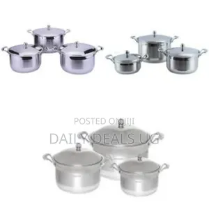 6 Piece of Stainless Steel Saucepans Cookware Soup Pots Serving Dishes