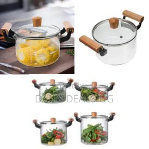 2.5l Soup Steam Pot Cooking Saucepan Glass Ramen Bowls Large Roasting