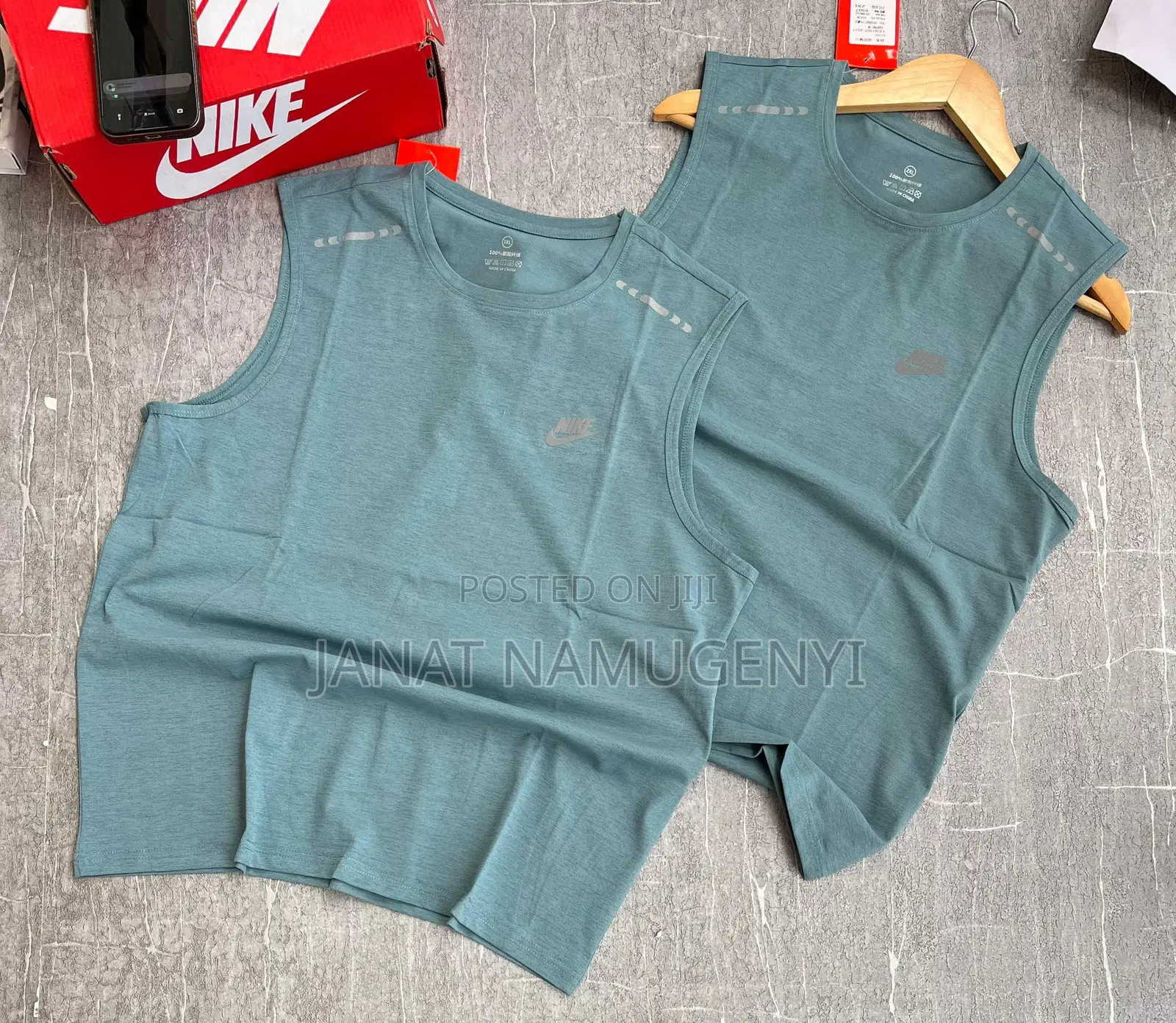 Green Nike Gym Vests