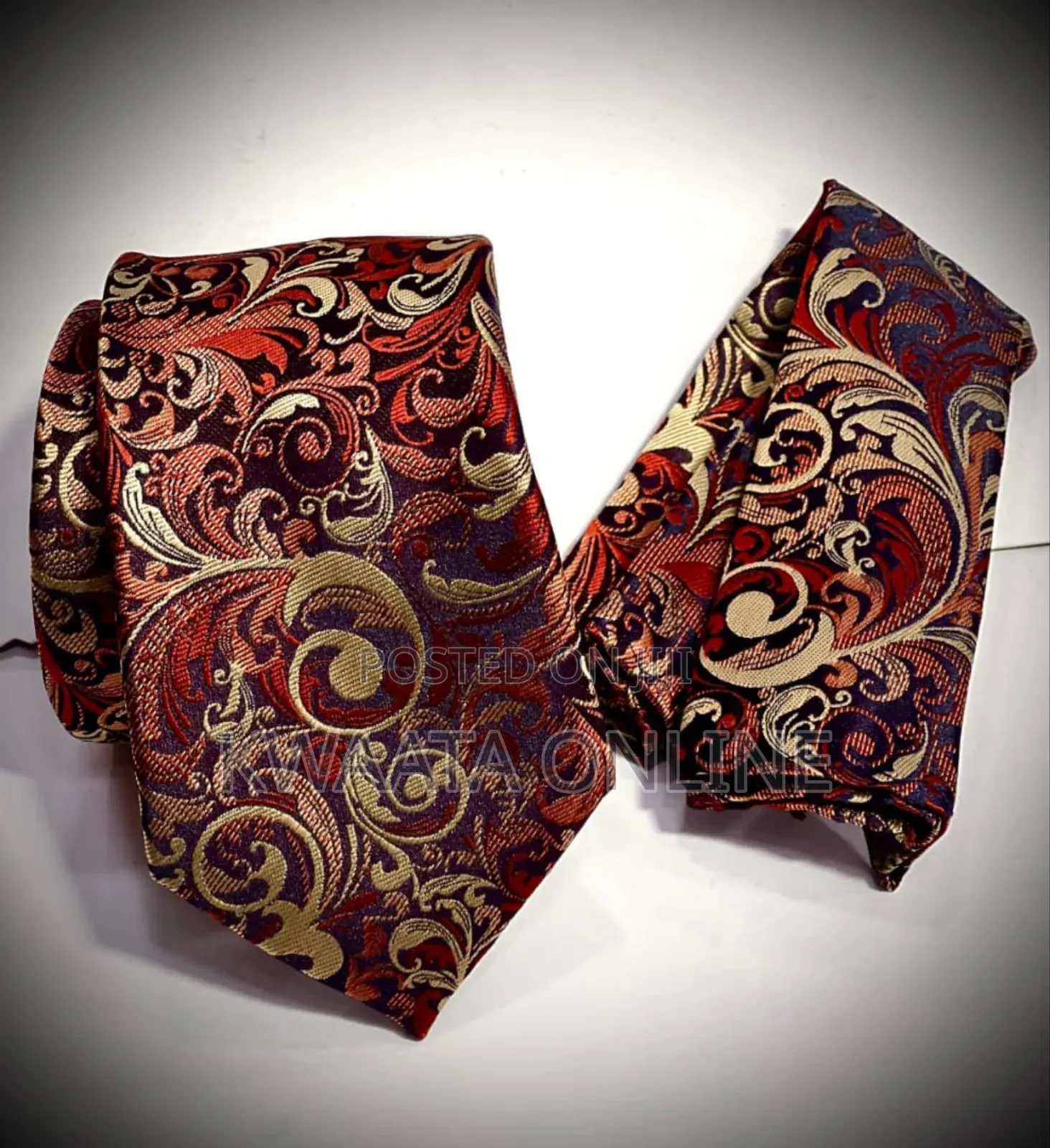 Classic Men's Silk Tie Set Necktie With Pocket Square