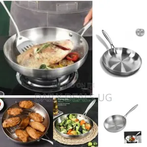 24cm Stainless Steel Uncoated Omelette Frying Pan, Frying Pan Skillet