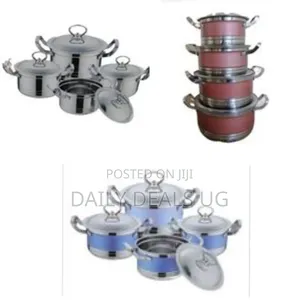 8 Piece Stainless Steel Saucepans Cookware Pots- Multi-Colour