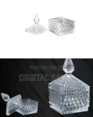 Transparent Crystal Relief Salt Storage Glass Jar Sugar Bowl Seal Wit