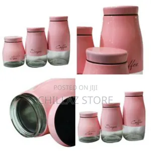 Ceramic Canisters for Sugar, Tea and Coffee.