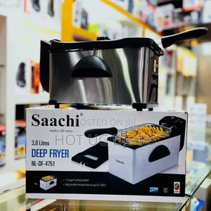 Saachi Electric Deep Fryer- Stainless Steel, 3l -black
