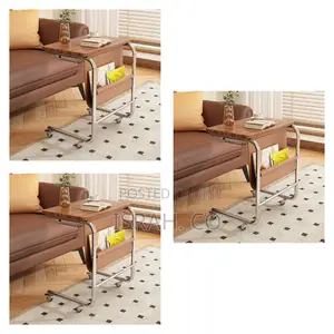 Versatile Side Table With Rotating Wheels