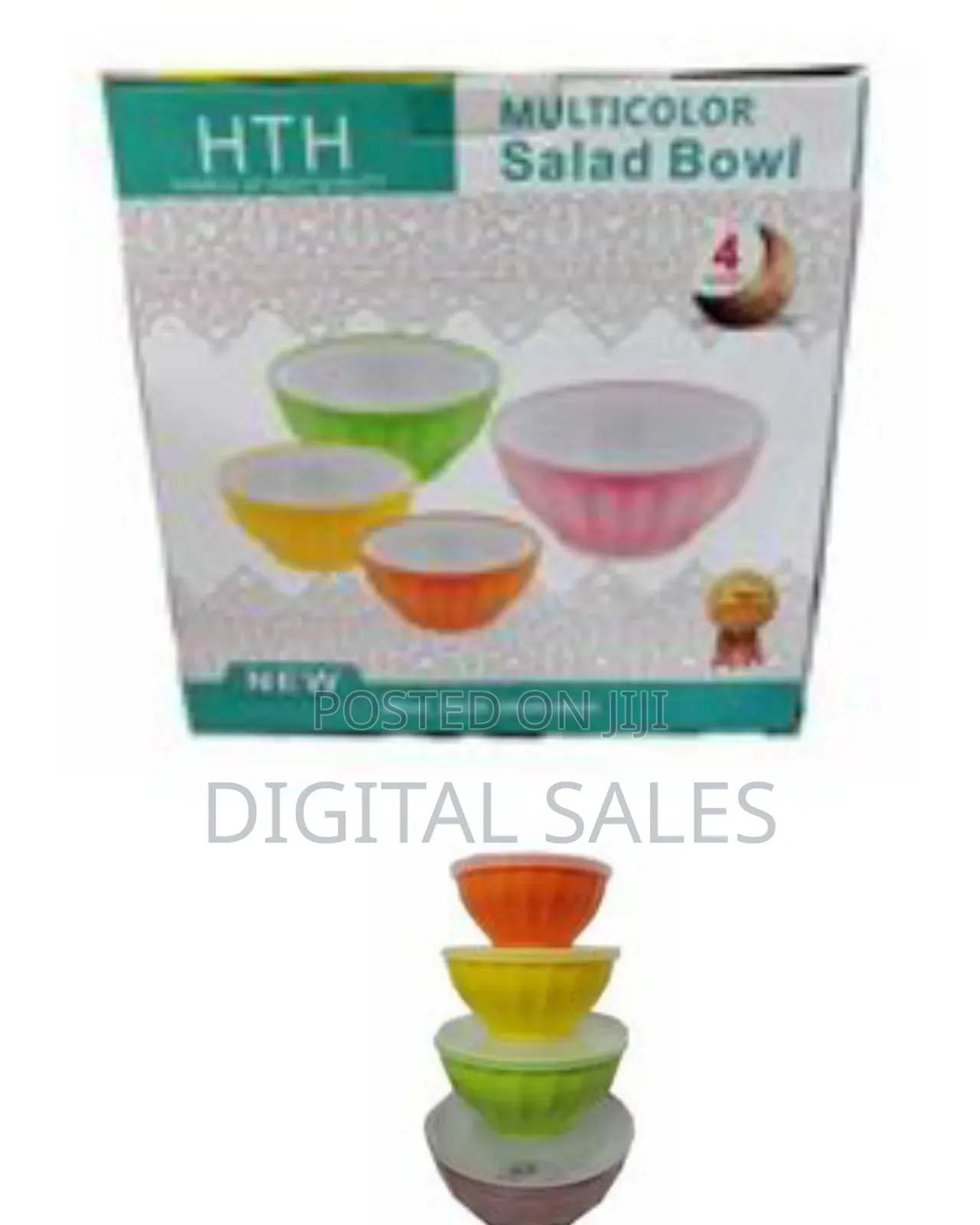 HTH 4 Pieces of Plastic Salad Bowl Set