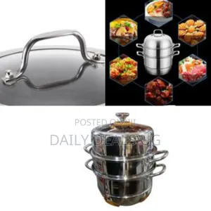 28cm - 3 Layer Stainless Steel Food Saucepan and Steamer Soup Pot