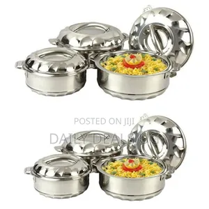 3pc Stainless Steel Insulated Hot Pot Dishes Lunch Food Carrier
