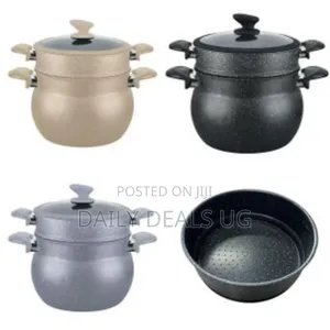 8 L Aluminum Moroccan Style Steamer Non-Stick Aluminum 2 Tier