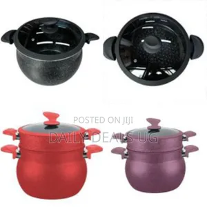 8 L Aluminum Moroccan Style Steamer Non-Stick Aluminum 2 Tier