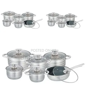 Kaisa Villa 12pc Stainless Steel Cookware Pots and Frying Pan Saucepan