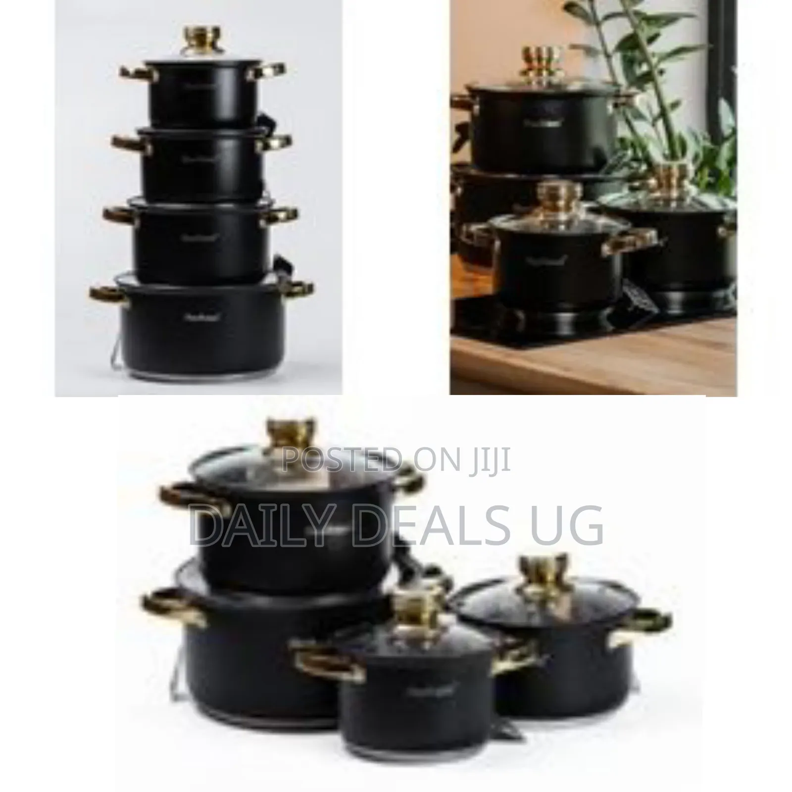 8 Pc Non-Stick Saucepans Cookware Dishes Pots Cooking Pans