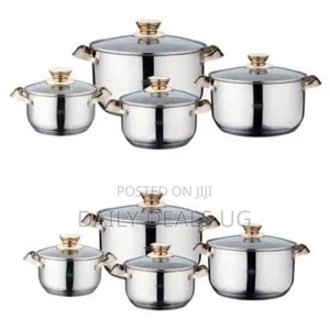 8 Stainless Steel Saucepans Cooking Pots- Silver