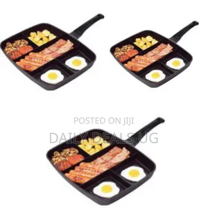 5 in 1 Non Stick Sectioned Multi Frying Pan - Black
