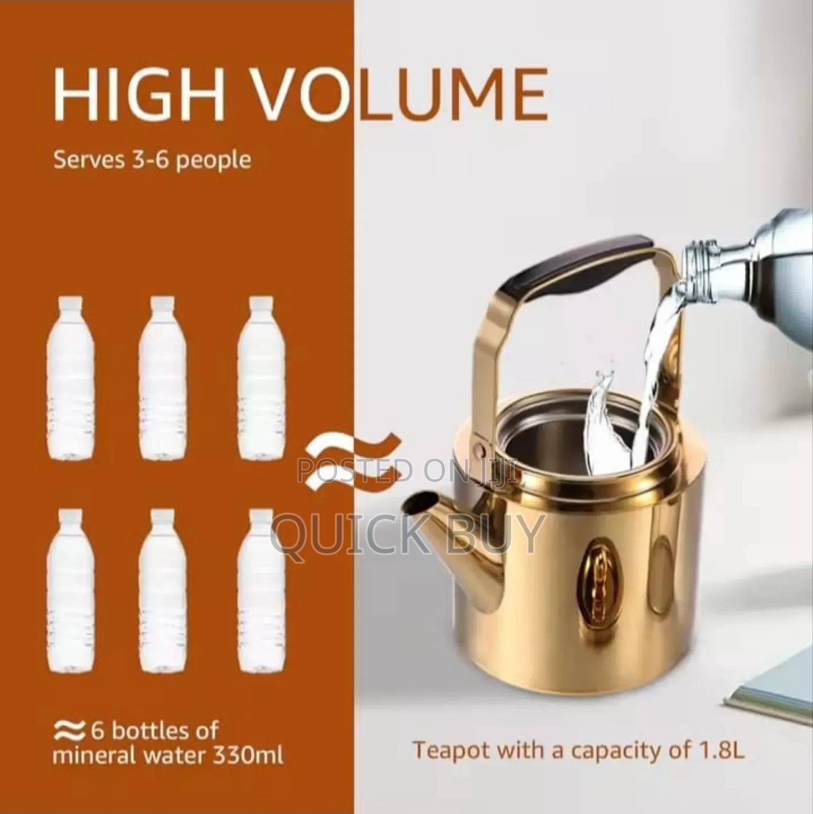 1.8 Litres Stainless Steel Tea Pot Kettle