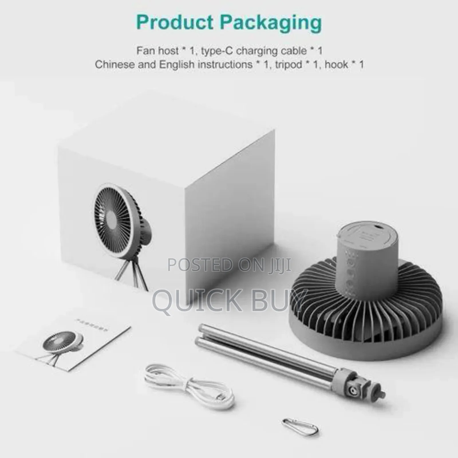 Multifunctional Outdoor Camping Fan With Led Lighting