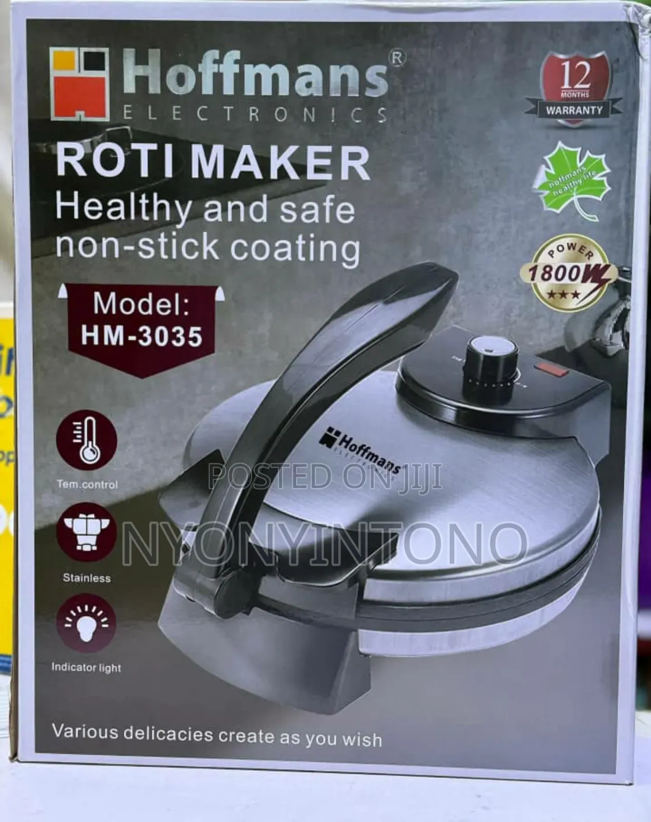 Hoffmans 10" Non Stick Chapati Maker