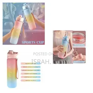 1l Time Marked Fitness Jug Outdoor Frosted Water Bottle