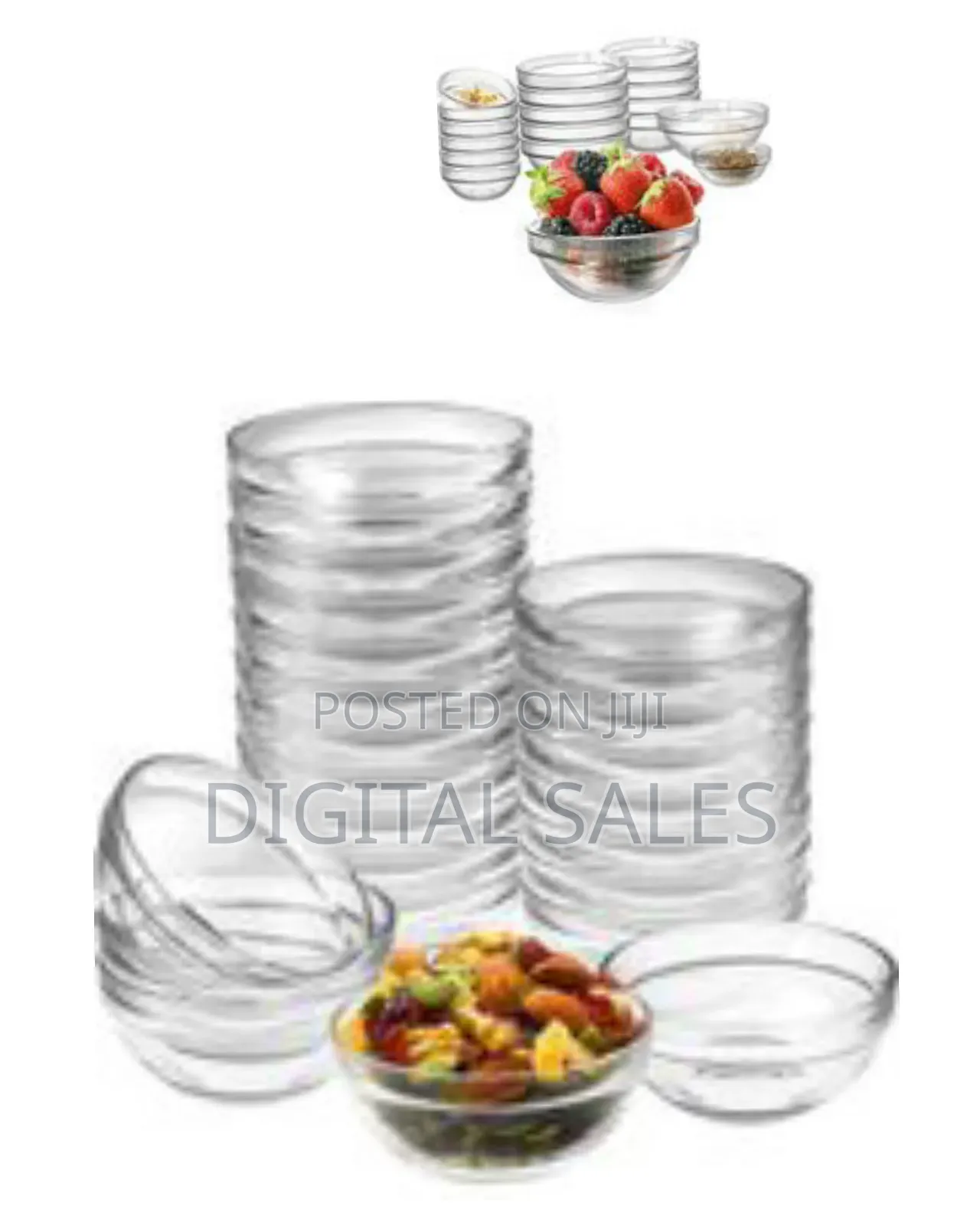 Luminarc 300 Ml 12 PCS Stackable Mini Glass Ramekins Bowls For