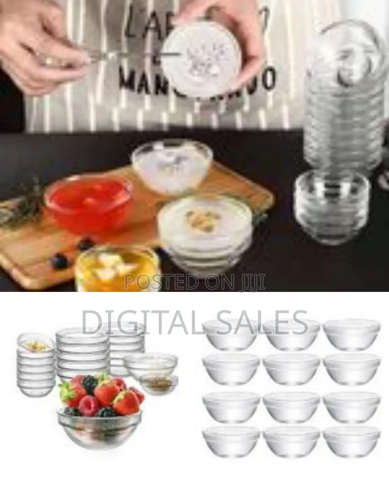 Luminarc 100 Ml 12 PCS Stackable Mini Glass Ramekins Bowls for Dips
