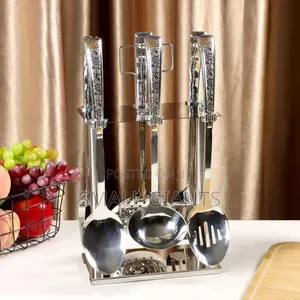 7pc Stainless Steel Kitchen Utensil Set With a Stand