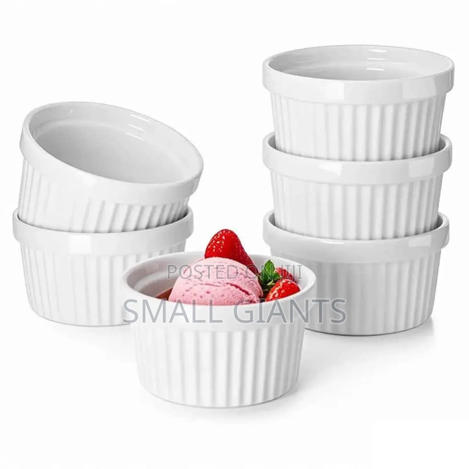 12pcs Ramekins Bowls Set, White