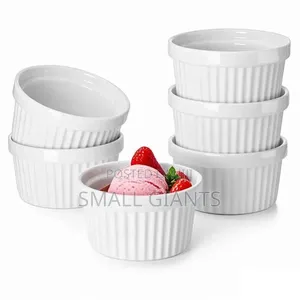 12pcs Ramekins Bowls Set, White