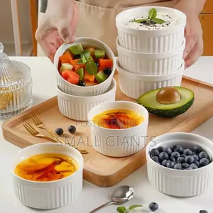 12pcs Ramekins Bowls Set, White