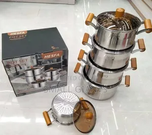 Hesfa 5-Piece Stainless Steel Pot Set