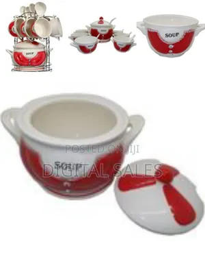15-Piece Ceramic Soup Bowls Cups