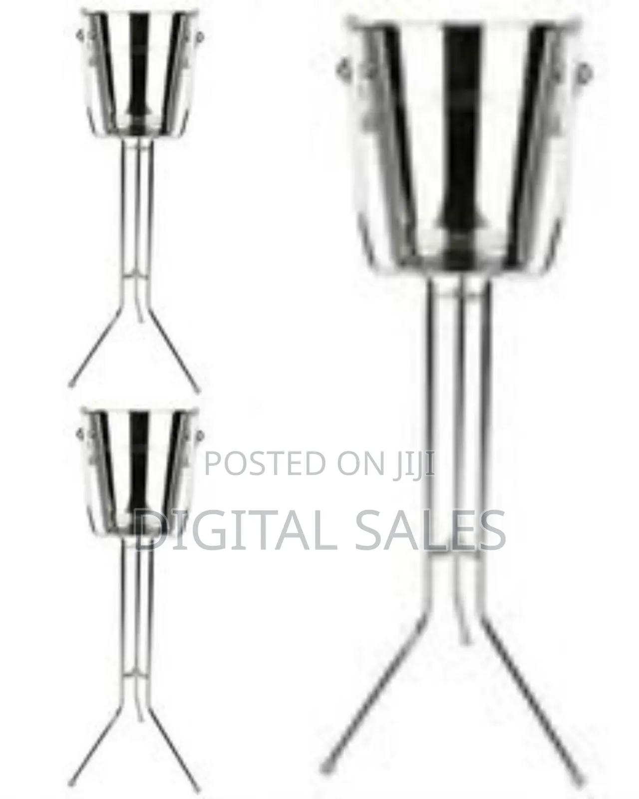 Outdoor Stainless Steel Champaign,Wine Ice Bucket With Stand,Silver