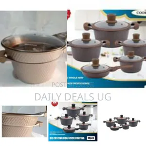 10 Pc Granite Non Stick Cookware Set With Frying Pan Cast Aluminum