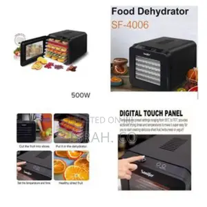 Sonifer 6 Layer Fruits Food Dehydrator Dryer - Black