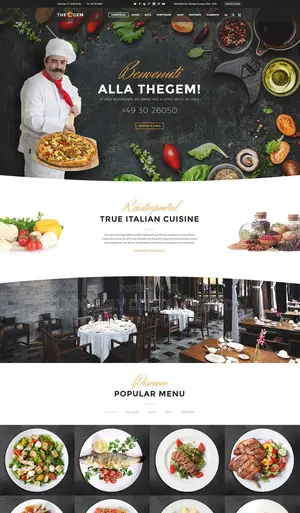 Professional Website Design for Hotel Restaurants; Free Seo, Hosting