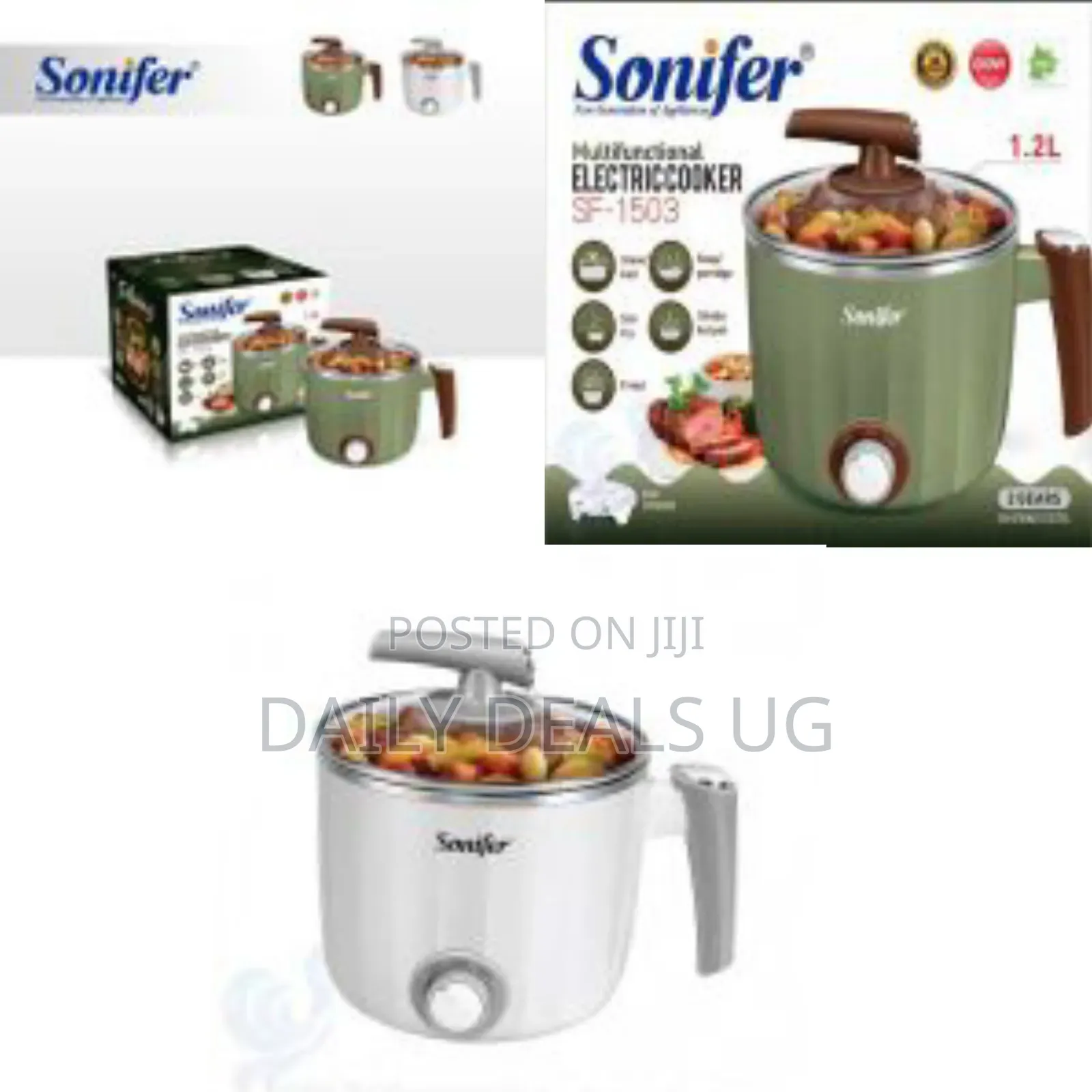 Sonifer 1.2l Portable Multifunctional Egg Boiler Soup Noodle Cooker
