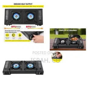 Portable Camping Stove With Double Auto Ignition Burner
