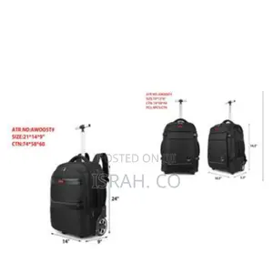Rolling Backpack for Men With Wheels, 17 Inch