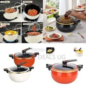 Double Handle 7l Enamel Micro Pressure Cooker, Multifunctional Plumpy