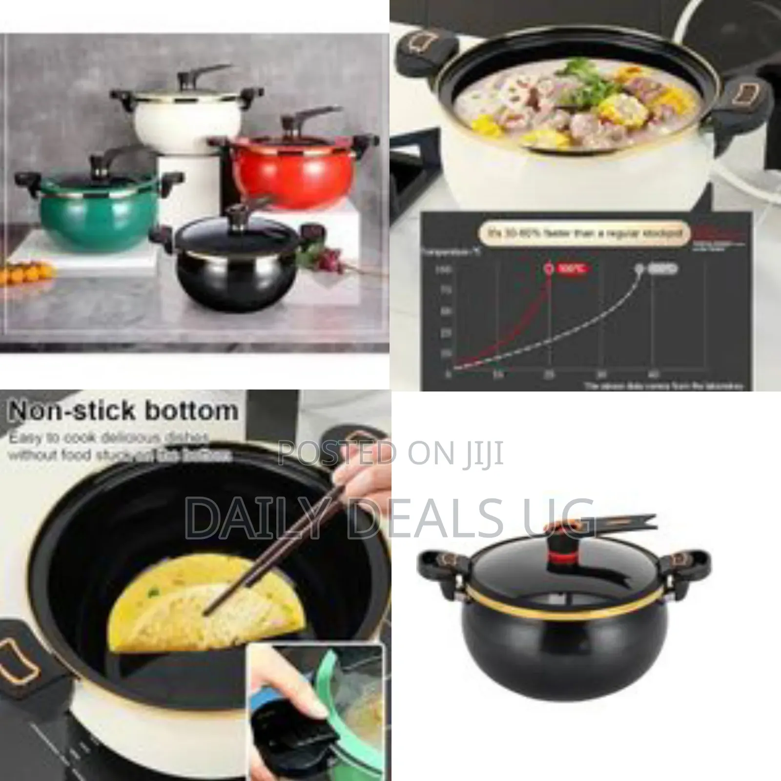 Double Handle 7l Enamel Micro Pressure Cooker, Multifunctional Plumpy