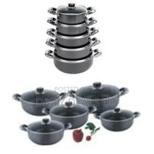 Honhey 10 Pieces of Non-Stick Cookware Soup Stock Pots Casseroles