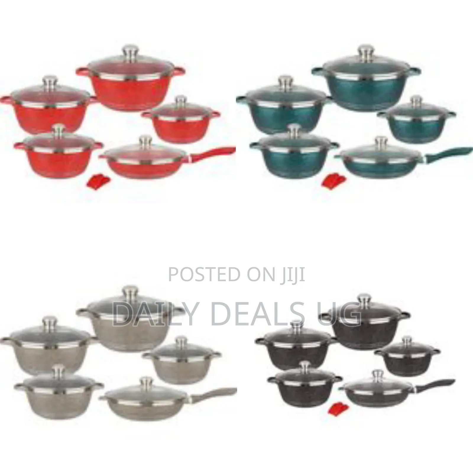Hk Nonstick Cookware Sets Granite Cooking Pots and Pans