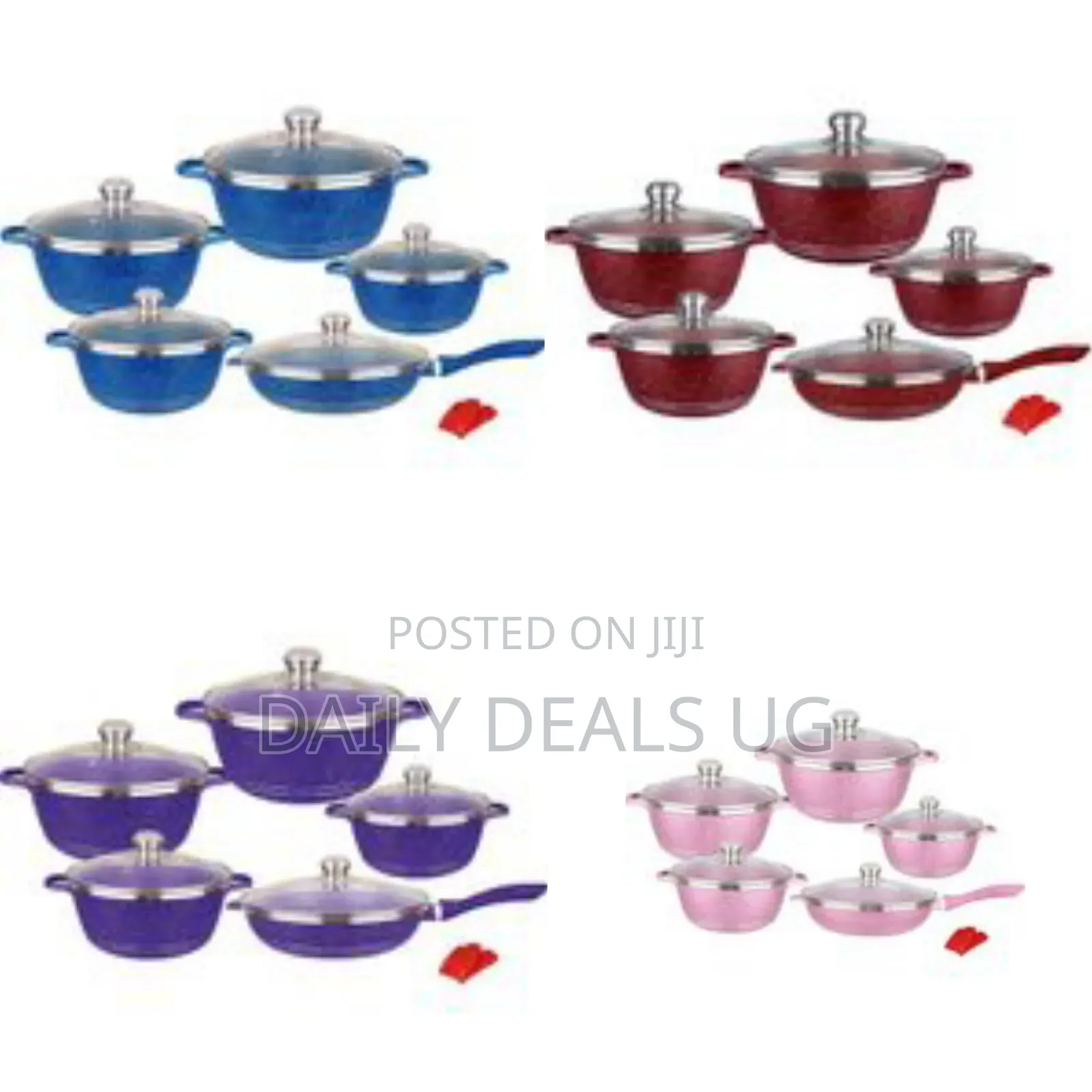 Hk Nonstick Cookware Sets Granite Cooking Pots and Pans